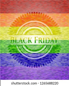 Black Friday lgbt colors emblem 