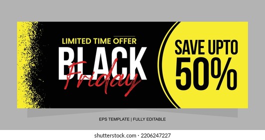 Black Friday Limited Time Offer Banner - Save Up to 50%