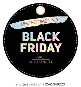 Black Friday nur zeitlich begrenzt. Vektorgrafik