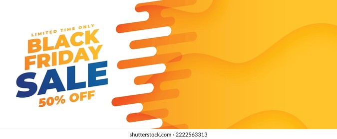 black friday limited time sale poster with discount details vector 
