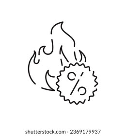 Black Friday line icon. Black Friday concept, Vector graphics shopping