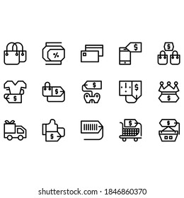 black friday line style ui icon