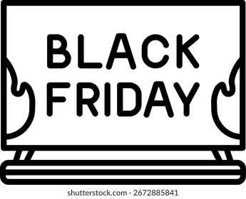Viernes Negro Línea Vector Icon Design
