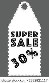 Viernes Negro. Ilustración de texto lineal de "súper venta" en cupones de venta. Plantilla de diseño de cupones de venta. Juego de vectores de cupones aislados en blanco para la venta del Black Friday.
