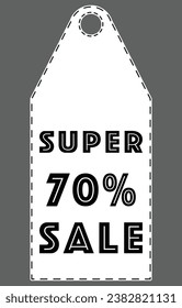 Schwarzer Freitag. Lineare Textgrafik von "Superverkauf" auf Verkaufscoupons. Coupon-Designvorlage für den Verkauf. Vektorbesteck mit Blanko-Coupons für den Black Friday Verkauf.