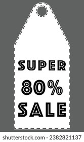 Viernes Negro. Ilustración de texto lineal de "súper venta" en cupones de venta. Plantilla de diseño de cupones de venta. Juego de vectores de cupones aislados en blanco para la venta del Black Friday.