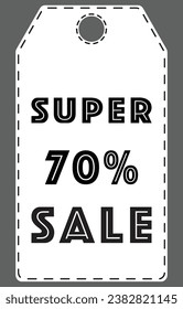 Black Friday. Linear text illustration of "super sale" on sales coupons. Sale coupon design template. Vector set of isolated blank coupons for Black Friday sale.