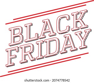 Black Friday Lines Red and Black