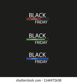 Black Friday with Loading Bar . Black Friday Sale Concept