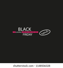 Black Friday with Loading Bar . Black Friday Sale Concept