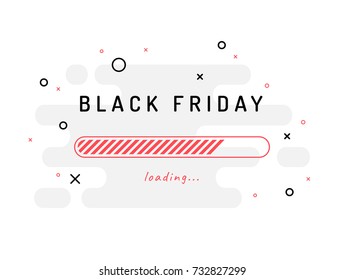 Black friday loading - vector illustration. White background.