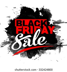 black friday logo sale label black friday vector label template set for publicity trade imprint with black emotional ink blot splatter black friday logo sale label product unique season scene dye red