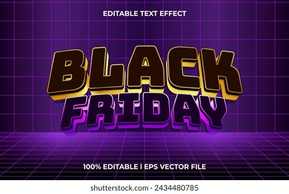 black friday logo style editable vector text effect