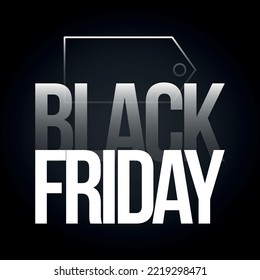Black Friday Logo mit Tag und Schatten