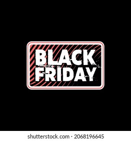 Etiqueta del logotipo del Black Friday. Texto blanco sobre fondo texturado colorido.
