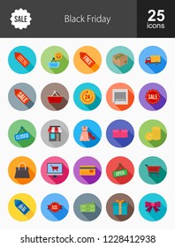 Black Friday Long Shadow Icons