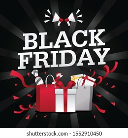 Black Friday With Many Prizes Template Design