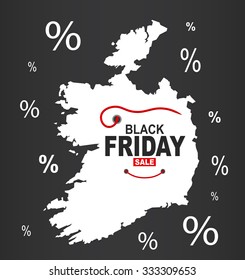 Black Friday Map - Ireland white