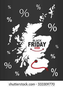 Black Friday Map - Scotland white