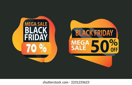 Black Friday mega Sale. vector design