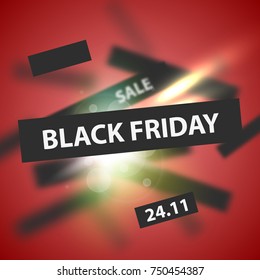 Black Friday modern abstract background. Sale banner. Vector illustration
