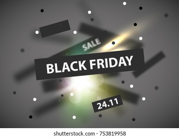 Black Friday modern abstract background. Sale banner. Vector illustration