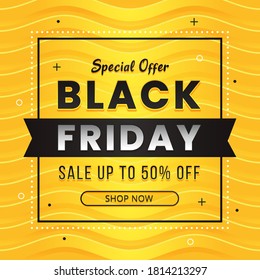 Black friday modern banner background design vector
