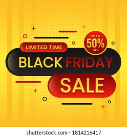 Black friday modern banner background design vector