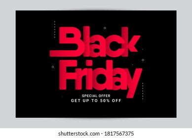 Black friday modern design vector template.