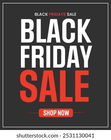 Viernes Negro. Moderno símbolo de texto en rojo y blanco mínimo de Black Friday con oferta de descuento. Plantilla de diseño para la venta, promoción, publicidad y anuncio de redes sociales del Black Friday.