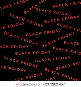 Black friday neon light banner. Vector Illustration.
