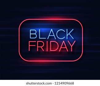 black friday neon sign background