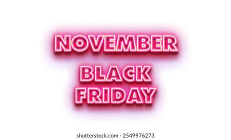 Black Friday neon sign, bright signboard, light banner. emblem. Vector illustration