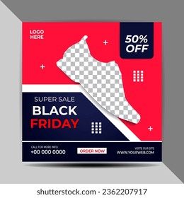 Black Friday New arrival shoes product social media web banner and Instagram post design template 