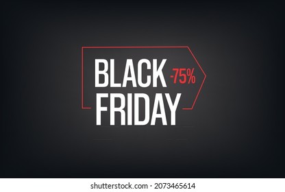 Black Friday and Black November tags. white and red letters under a black gradient background made for sales offer and black friday offers offering discount 50% 75% 80% and others.