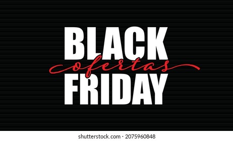 Black Friday Ofertas Sales Lettering