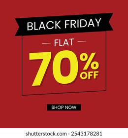 Black Friday Oferta Anuncio, Vector de Descarga Gratis, Plantilla Editable, Hasta 70% de Descuento