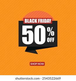 Black Friday Oferta Anuncio, Vector de Descarga Gratis, Plantilla Editable, Hasta 50% de Descuento