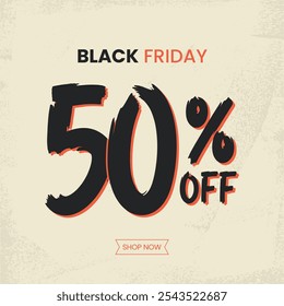 Black Friday Offer Banner, Free Download Vector, Editable Template, Up to 50% Off