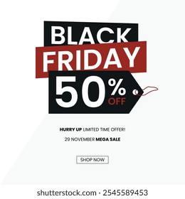 Black Friday Offer Banner, Free Download Vector, Editable Template