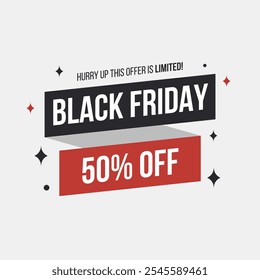 Anuncio de oferta de Black Friday, Vector de Descarga gratis, Plantilla editable