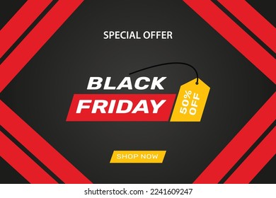 Black friday Offer with discount banner design