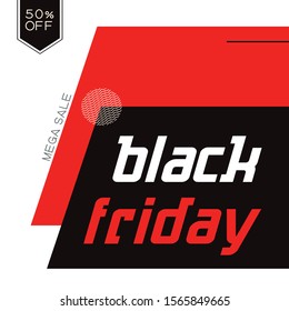 Black Friday Offer Mega Sale Banner Vector Design