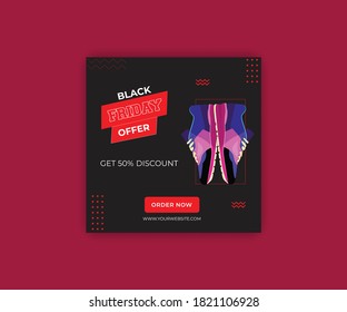 Banner web de oferta de viernes negro 