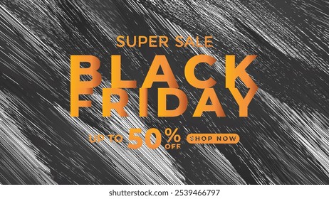 OFERTAS DE BLACK FRIDAY E DESCONTO PROMOÇÃO MODELO BANNER DESIGN. VETOR DE FUNDO ESCURO. BOM PARA POST, CAPA, CARTAZ EM MÍDIAS SOCIAIS 