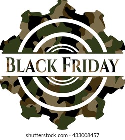 Black Friday on camo pattern