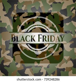 Black Friday on camouflaged pattern