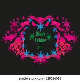 Black Friday on gift box - card