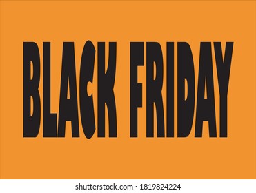 Black Friday on a orange background