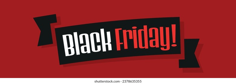 Black Friday on ribbon vector